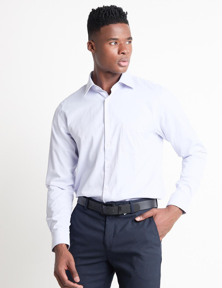 Camisa casual de algodón manga larga para hombre