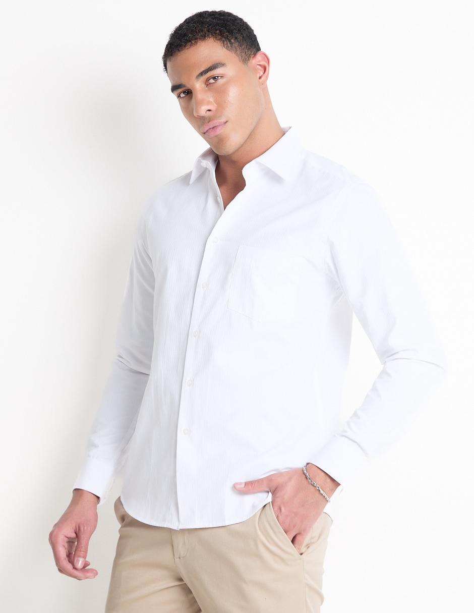 Camisa formal manga larga para hombre