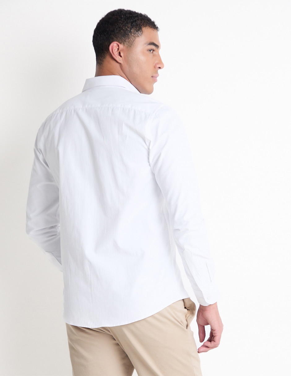 Camisa formal manga larga para hombre 4