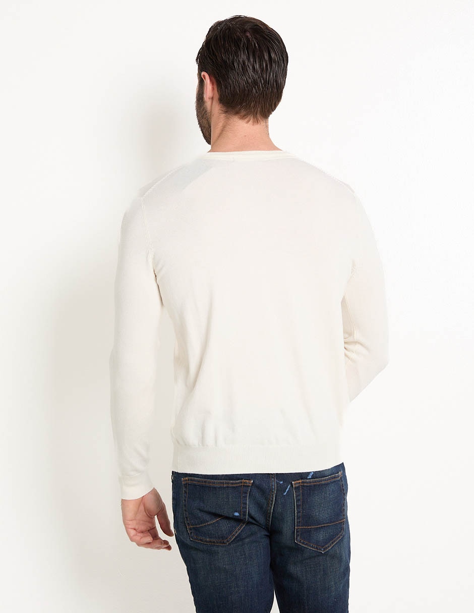 Suéter cuello v para hombre 2