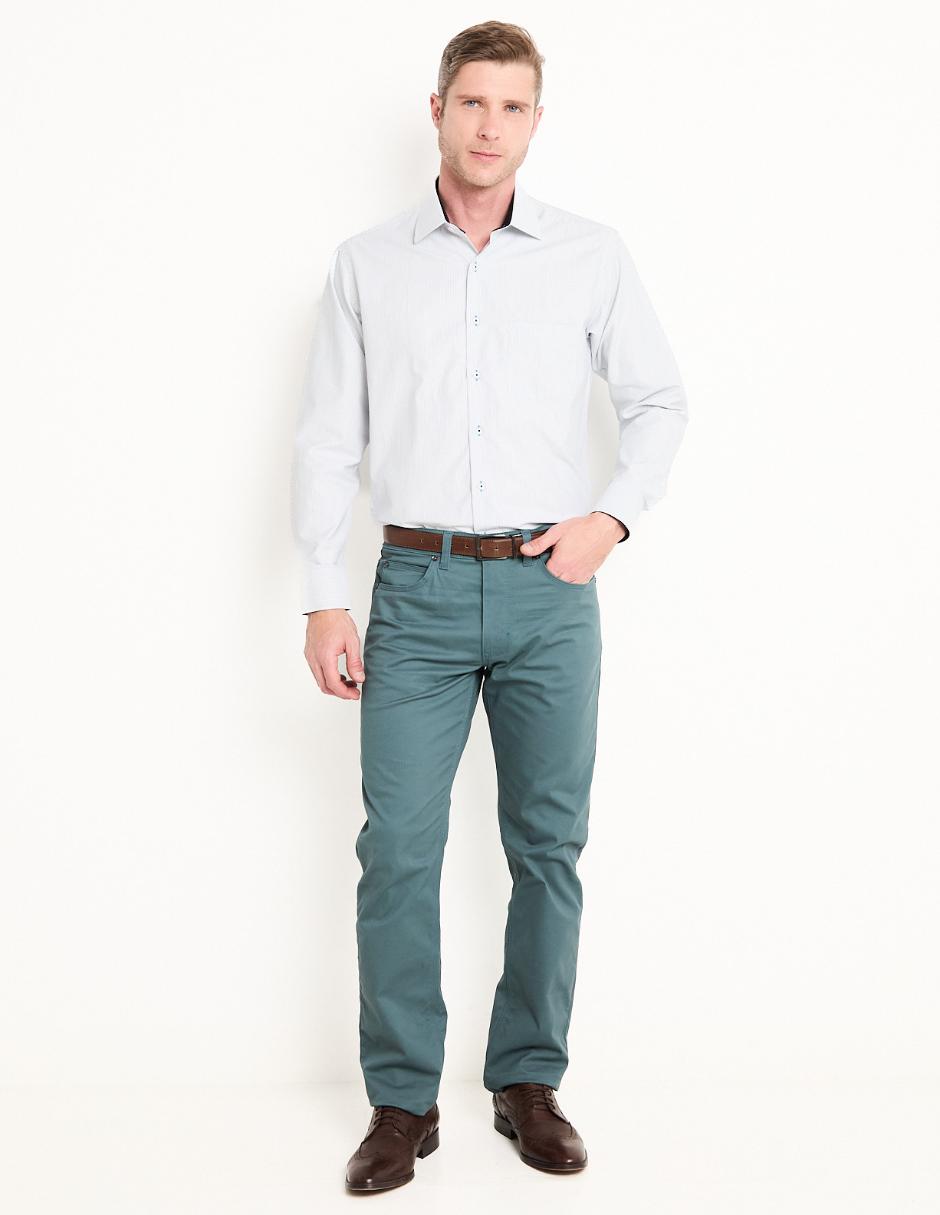 Camisa business casual manga larga para hombre 3