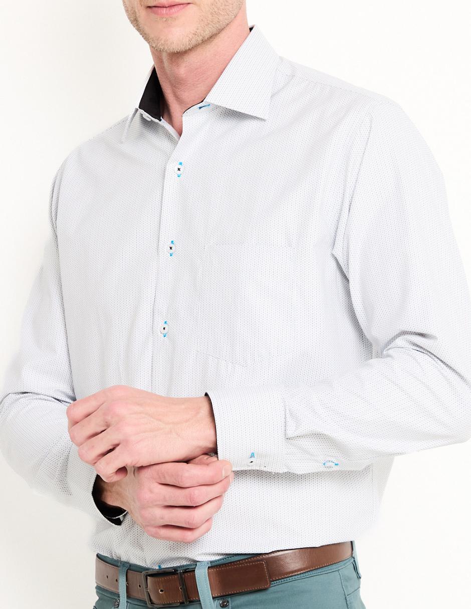 Camisa business casual manga larga para hombre 4