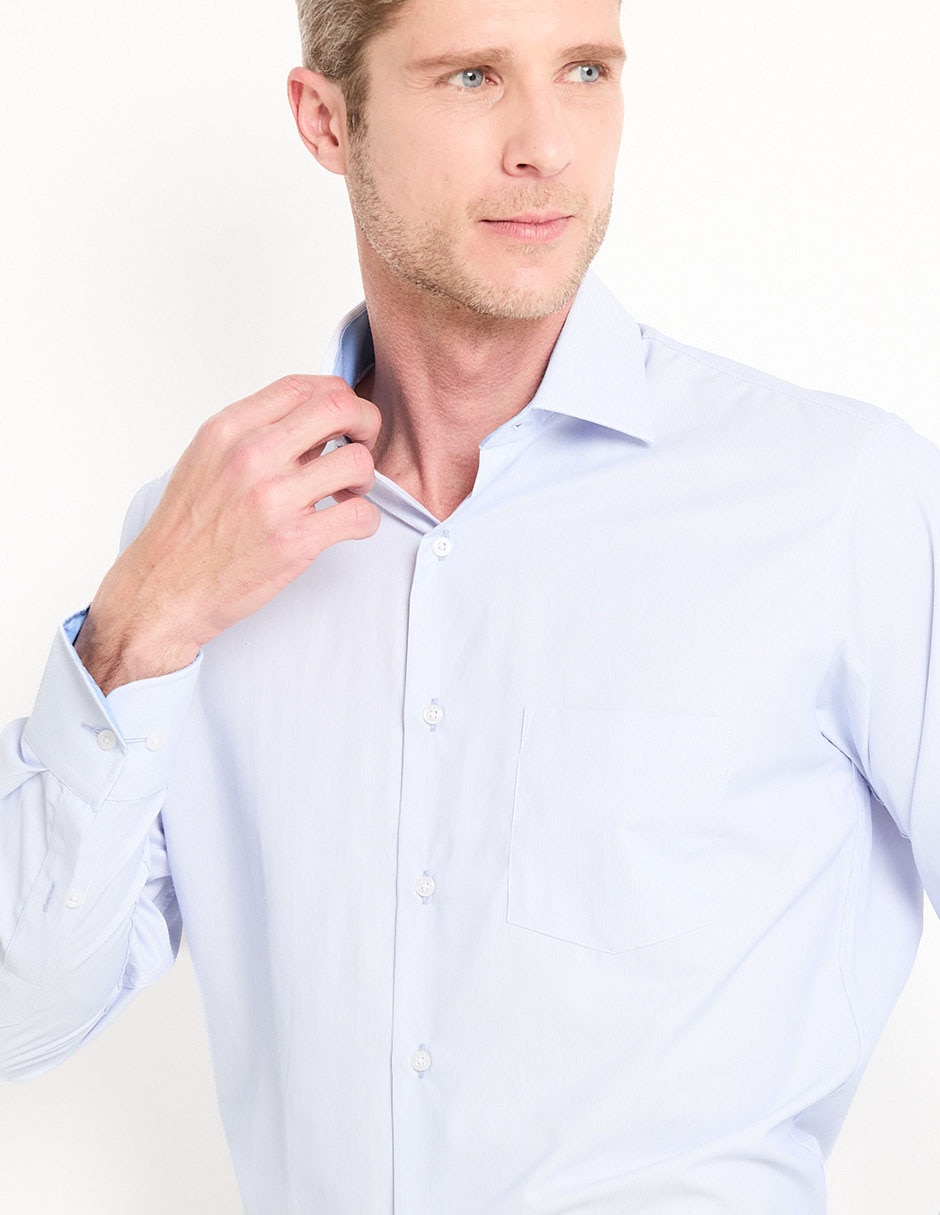 Camisa formal de algodón manga larga para hombre 2