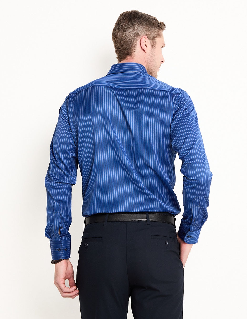 Camisa formal de algodón manga larga para hombre 4