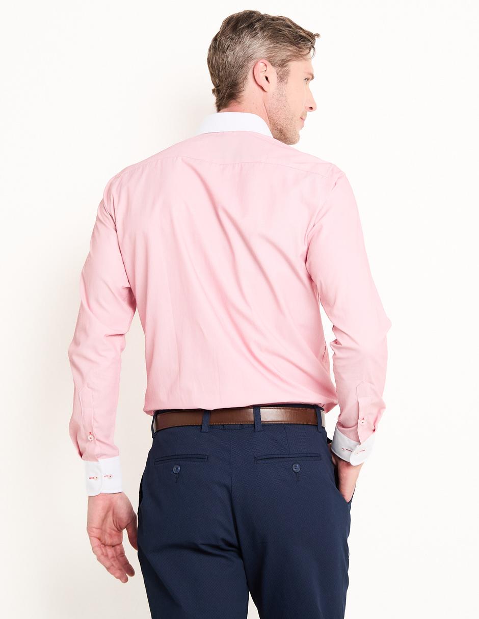 Camisa formal de algodón manga larga para hombre