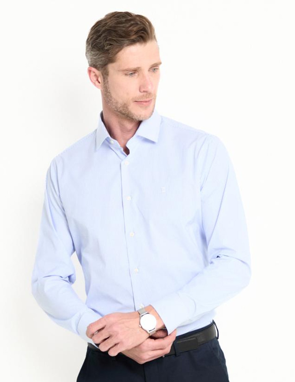 Camisa formal manga larga para hombre