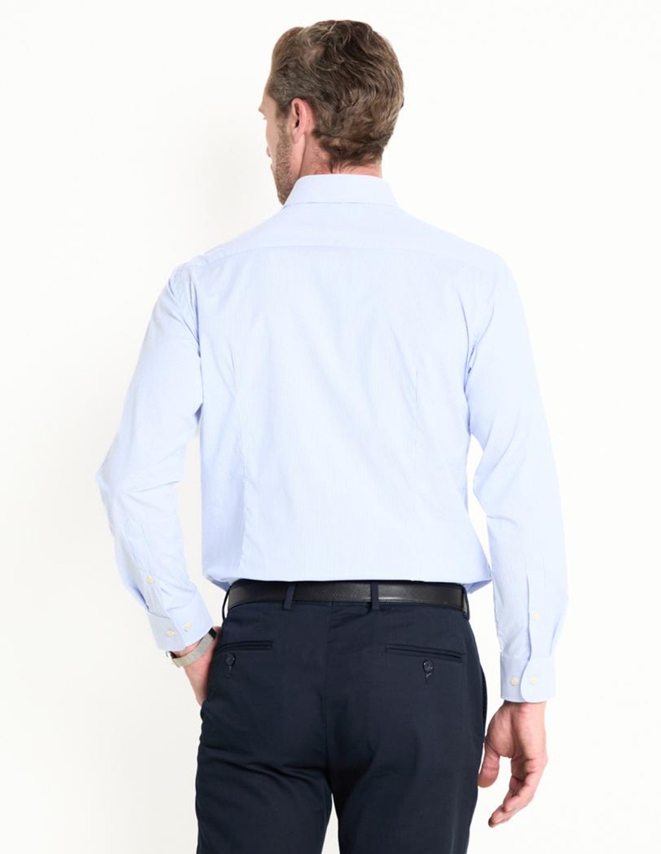 Camisa formal manga larga para hombre 4