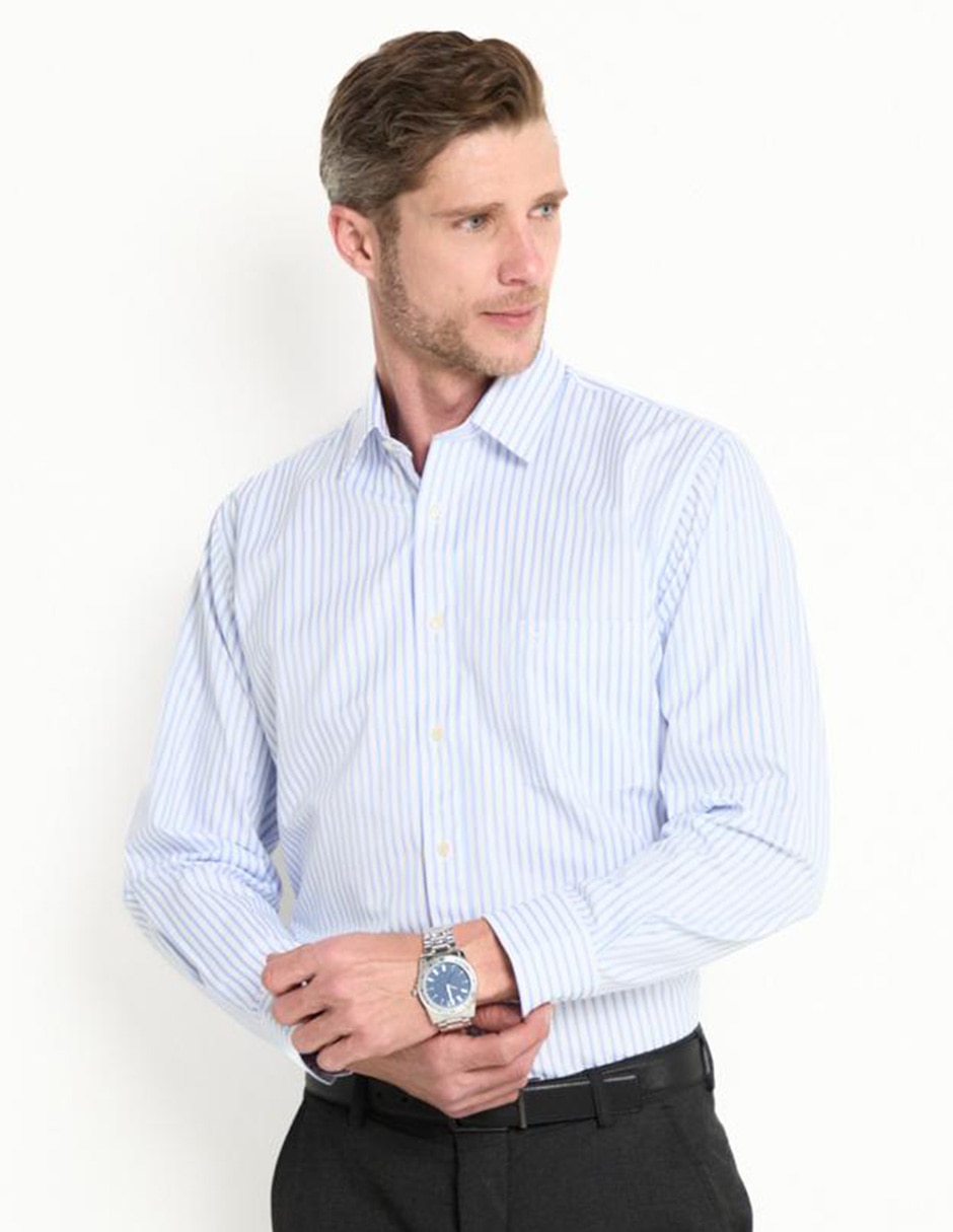 Camisa formal manga larga para hombre