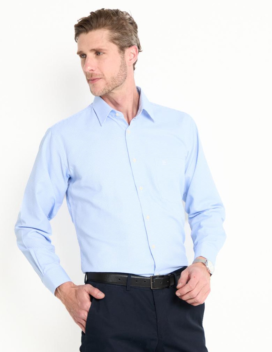 Camisa formal manga larga para hombre