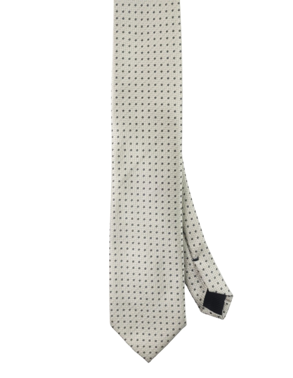 Corbata regular estampado lunares para hombre 1