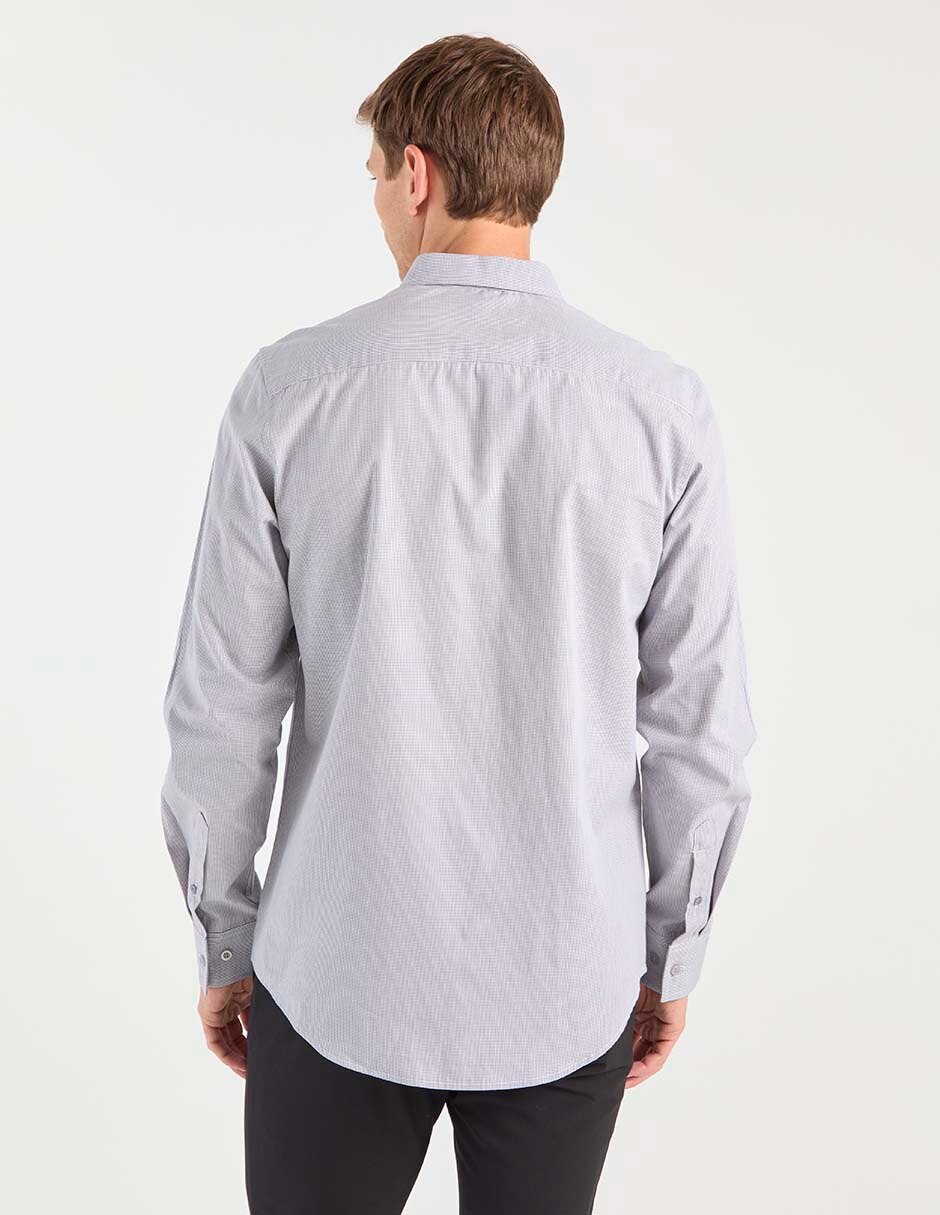 Camisa business casual de algodón manga larga para hombre 4