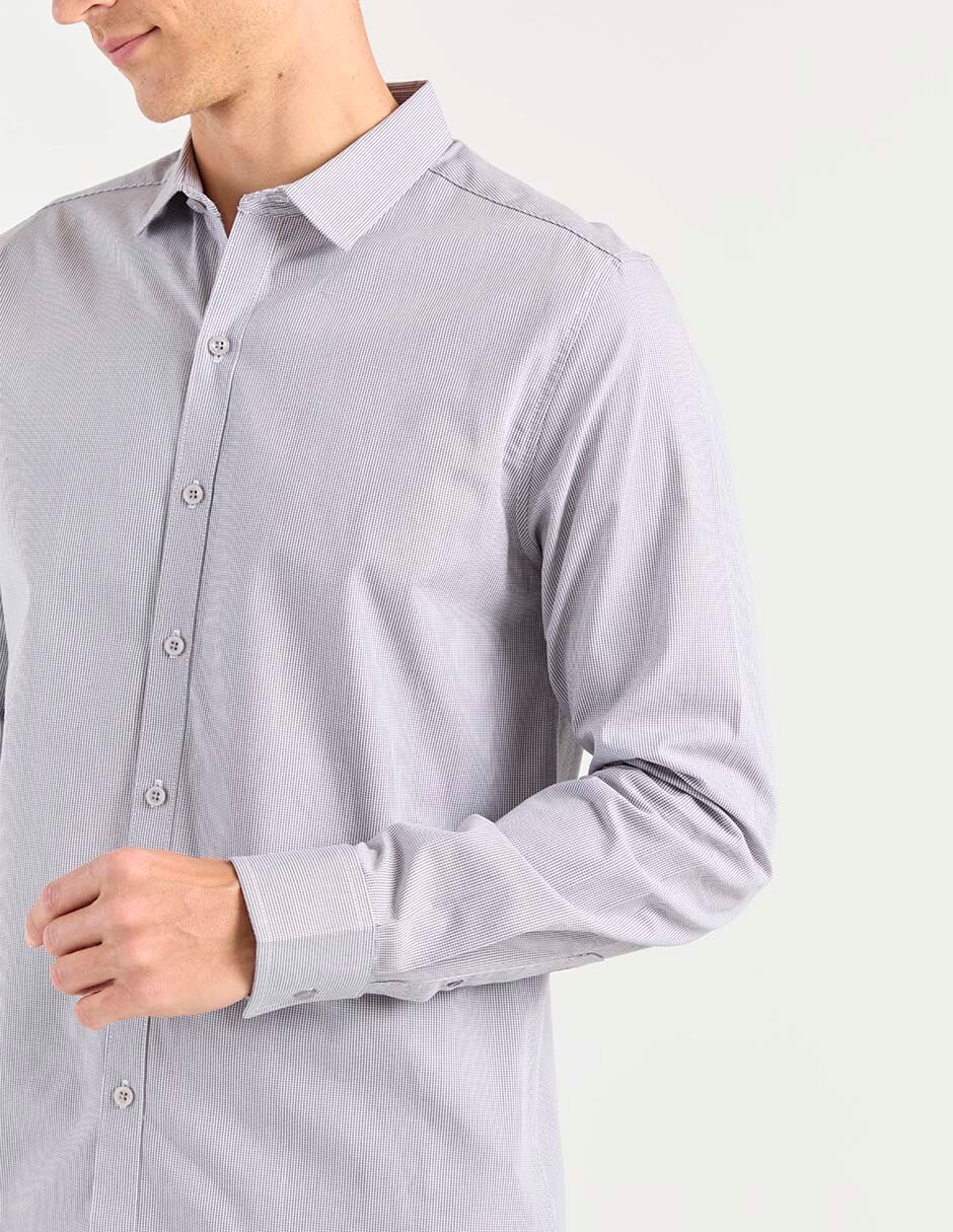 Camisa business casual de algodón manga larga para hombre 2