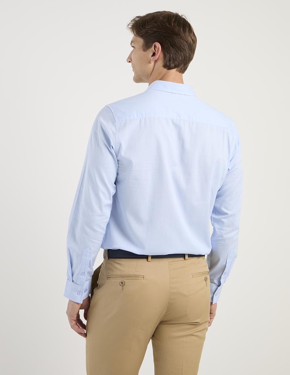 Camisa formal manga larga para hombre 4