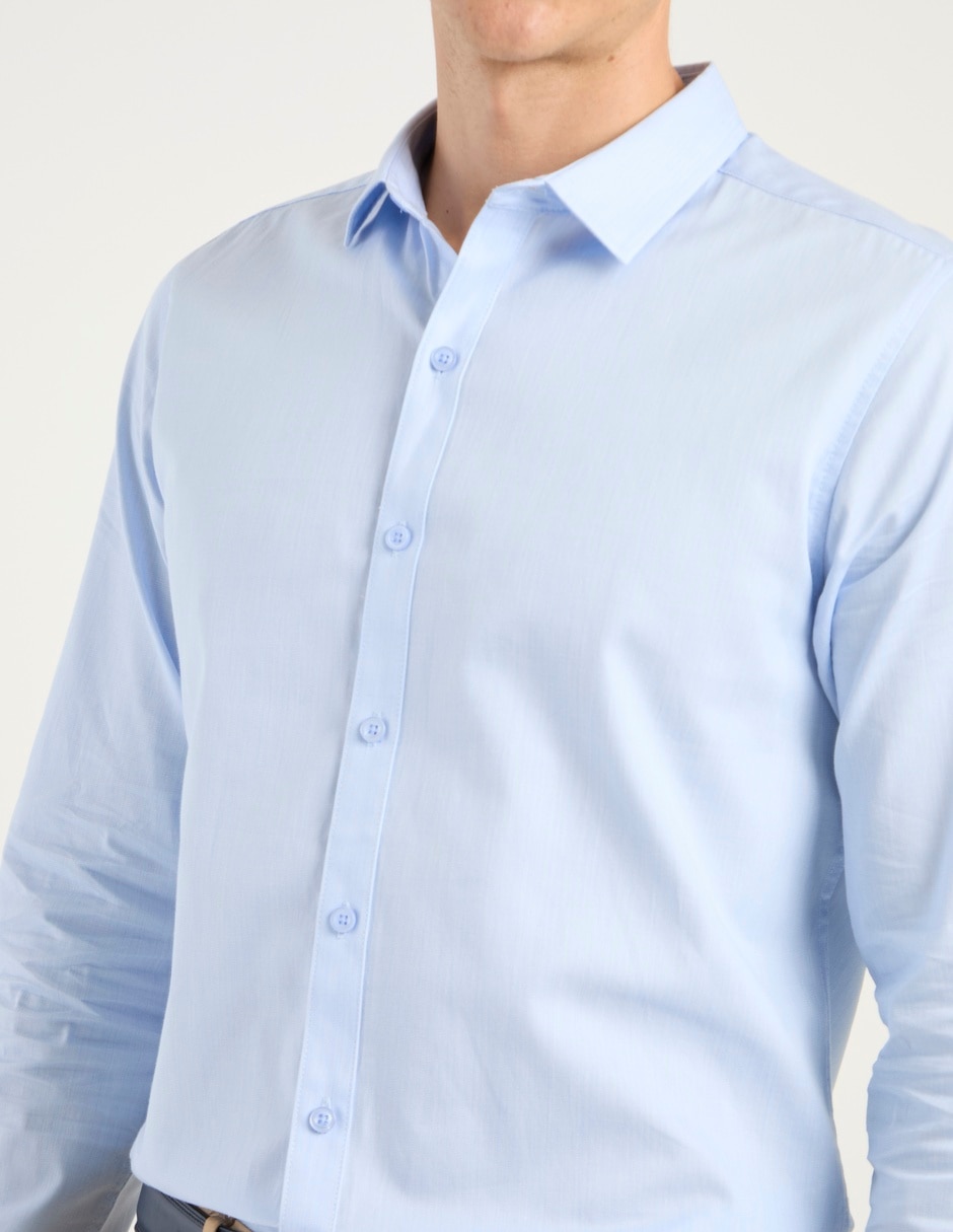 Camisa formal manga larga para hombre 2