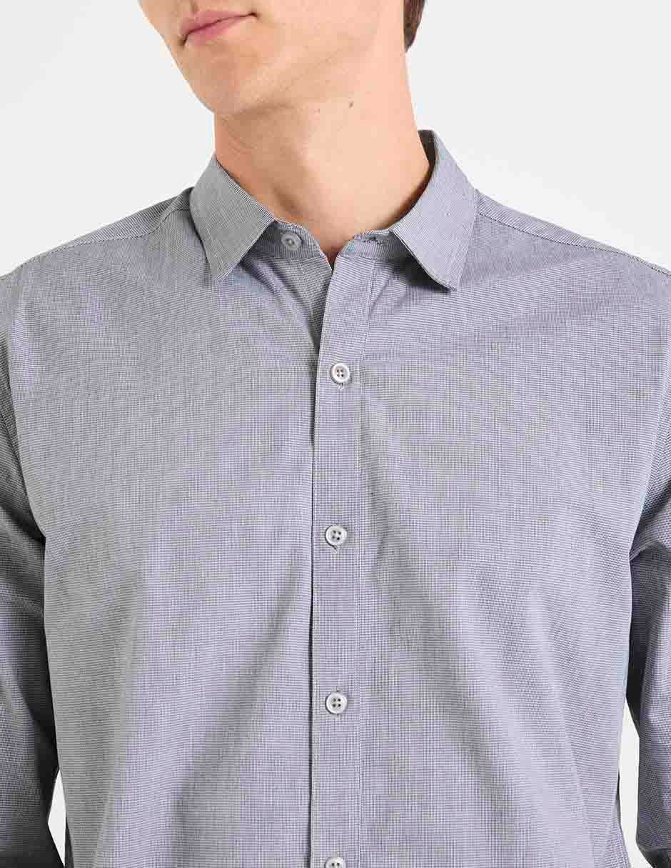 Camisa formal de algodón manga larga para hombre 2