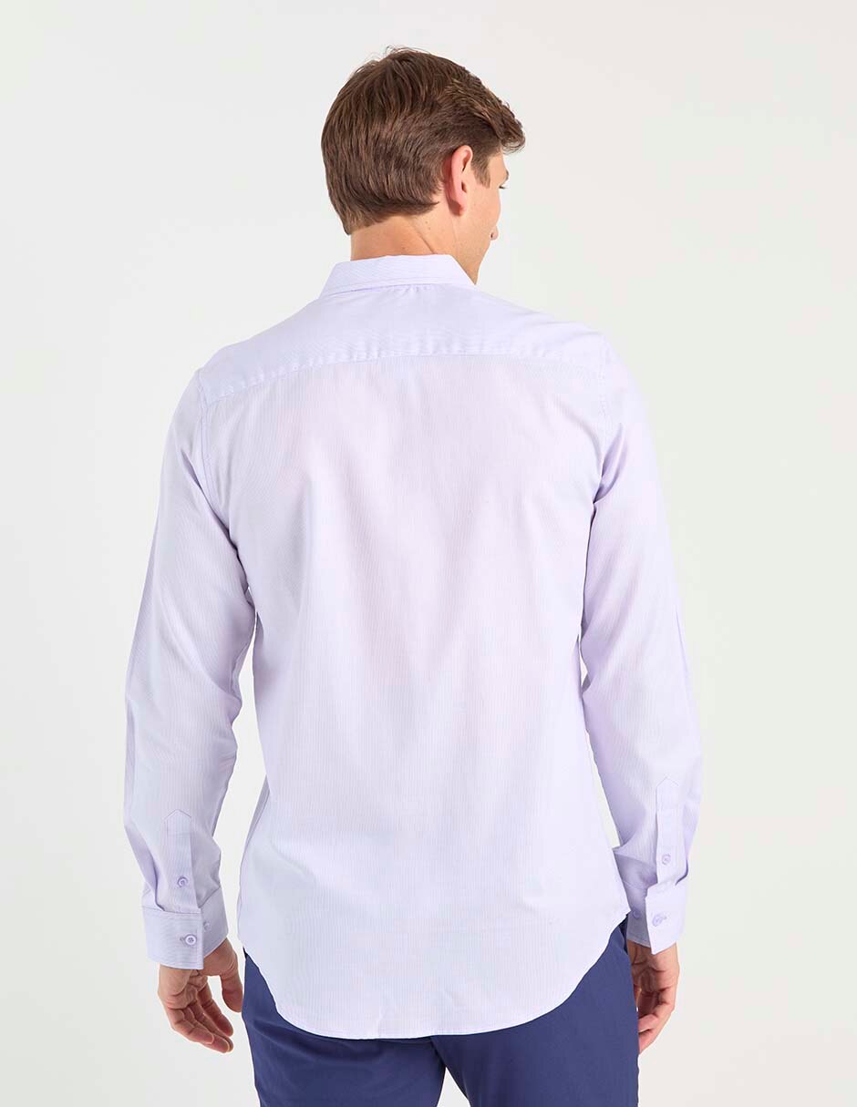 Camisa formal de algodón manga larga para hombre 4