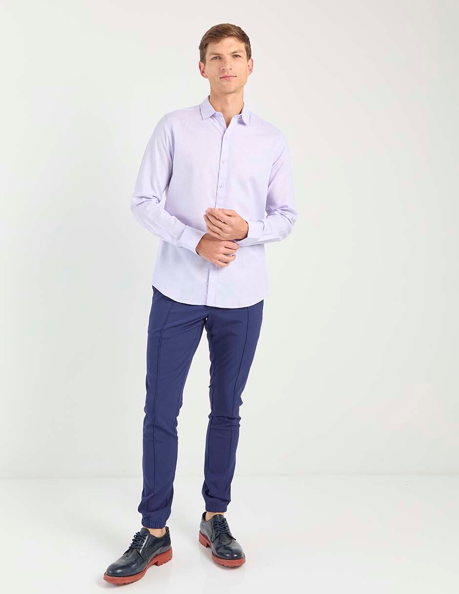 Camisa formal de algodón manga larga para hombre 3