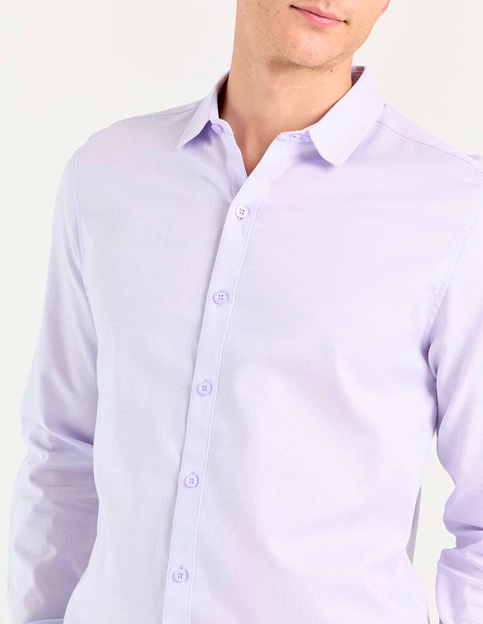 Camisa formal de algodón manga larga para hombre 2