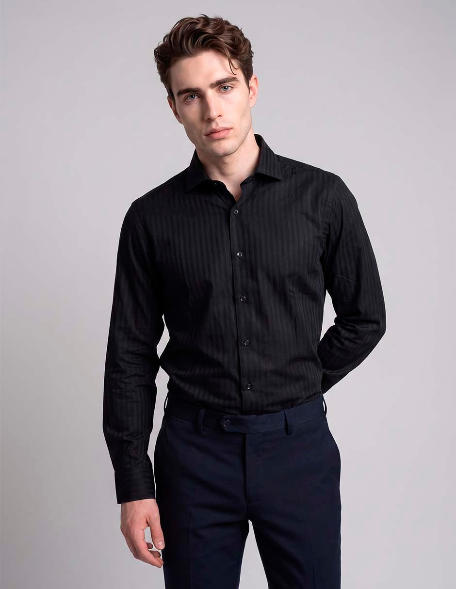 Camisa Casual De Algodón Manga Larga Para Hombre 3