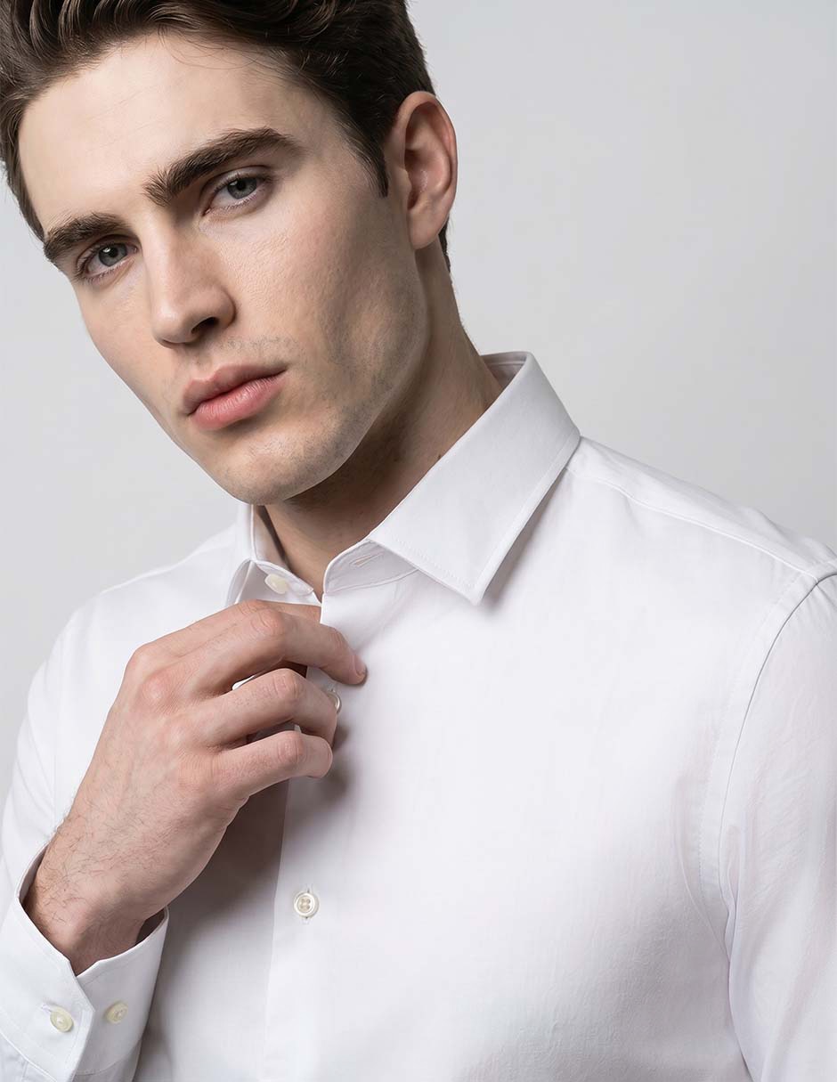 Camisa casual manga larga para hombre 2