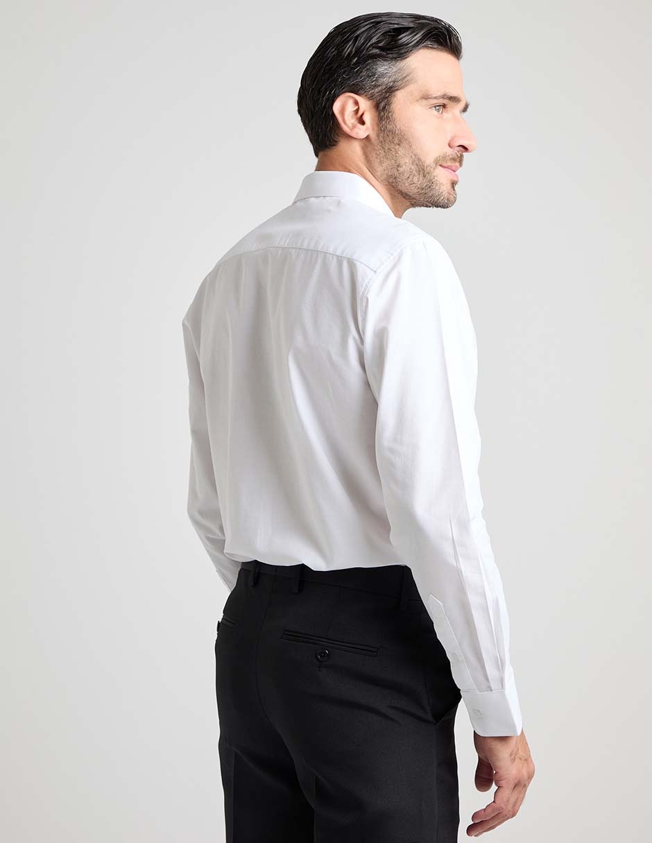 Camisa formal de algodón manga larga para hombre 4