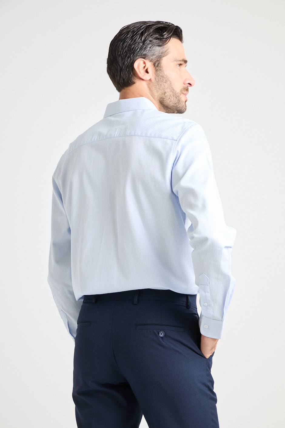 Camisa casual manga larga para hombre 2