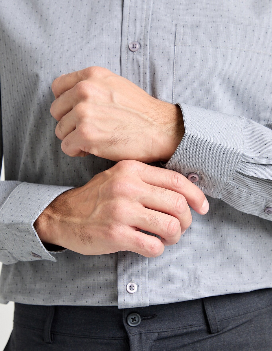 Camisa casual manga larga para hombre