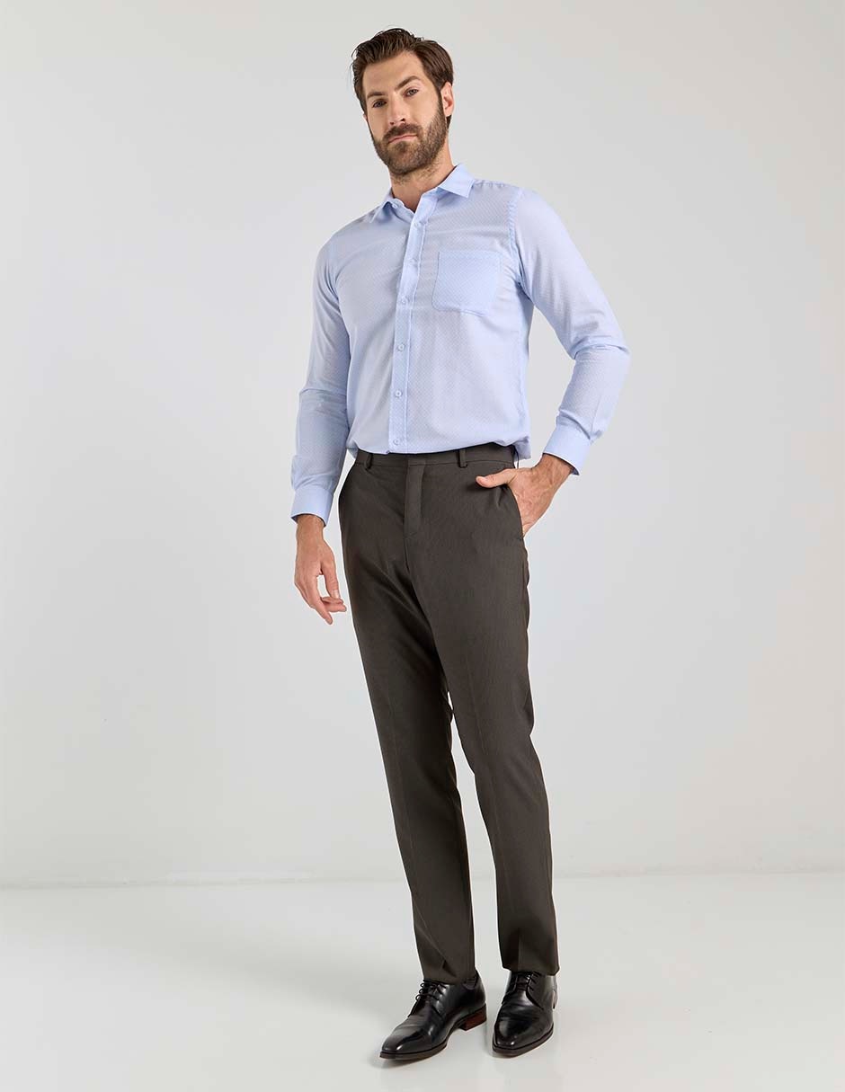 Camisa casual Gianfranco Dunna de algodón manga larga para hombre