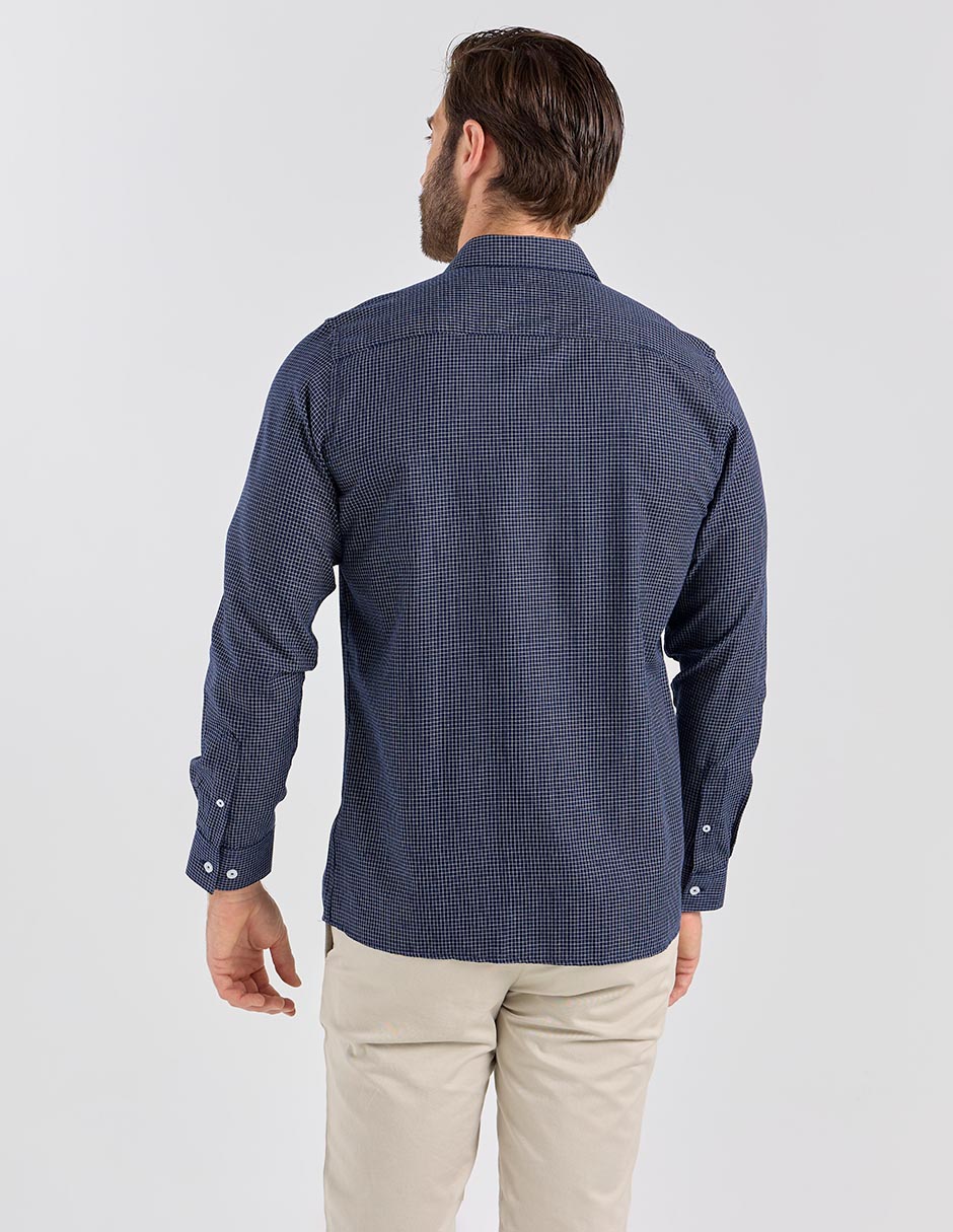 Camisa casual Gianfranco Dunna de algodón manga larga para hombre