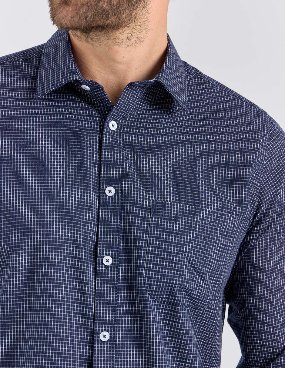 Camisa casual Gianfranco Dunna de algodón manga larga para hombre