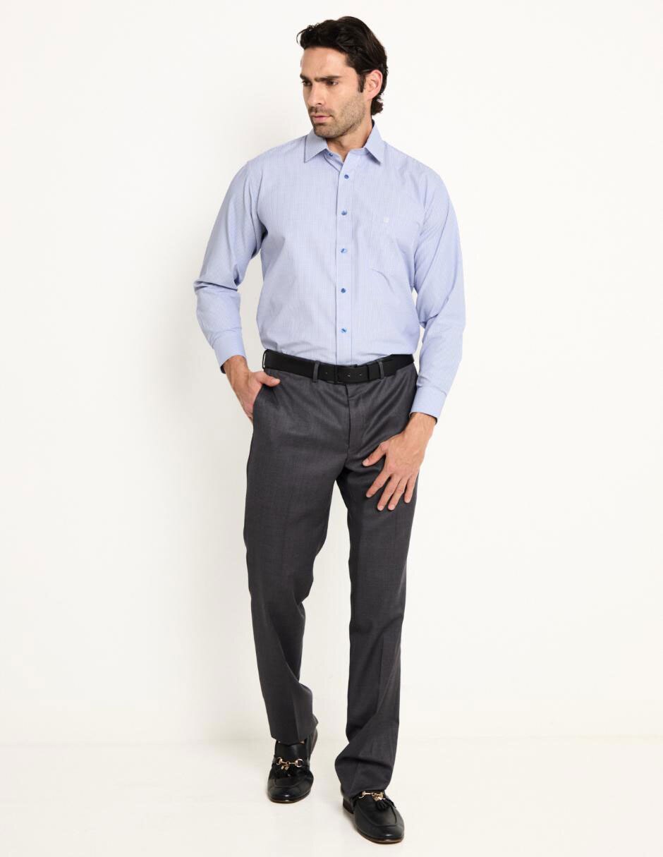 Camisa business casual manga larga para hombre 3