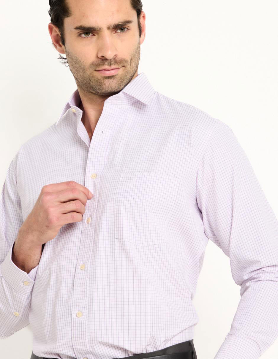 Camisa business casual de algodón manga larga para hombre 4