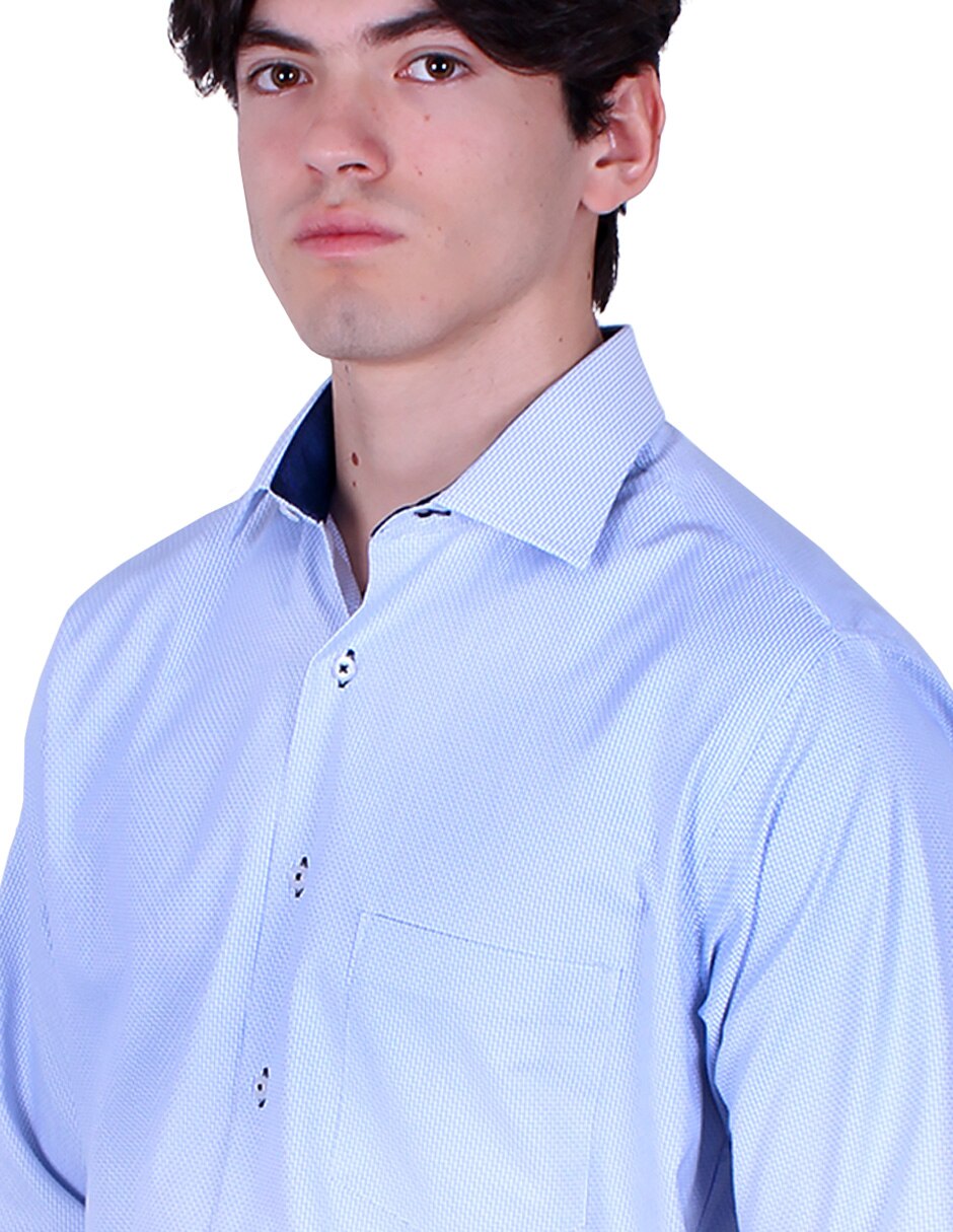 Camisa formal manga larga para hombre 3