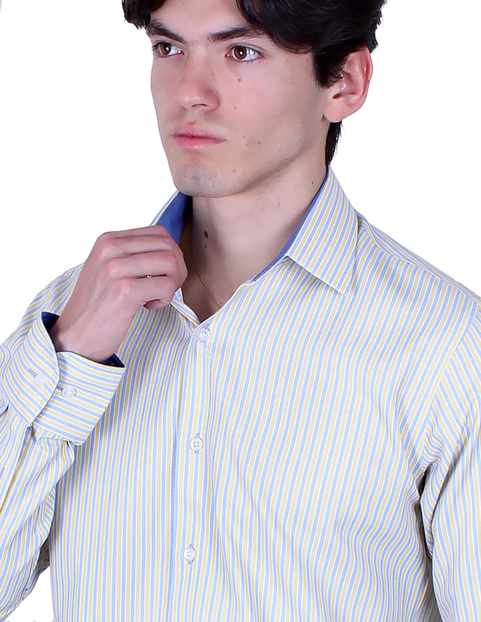 Camisa formal manga larga para hombre 3