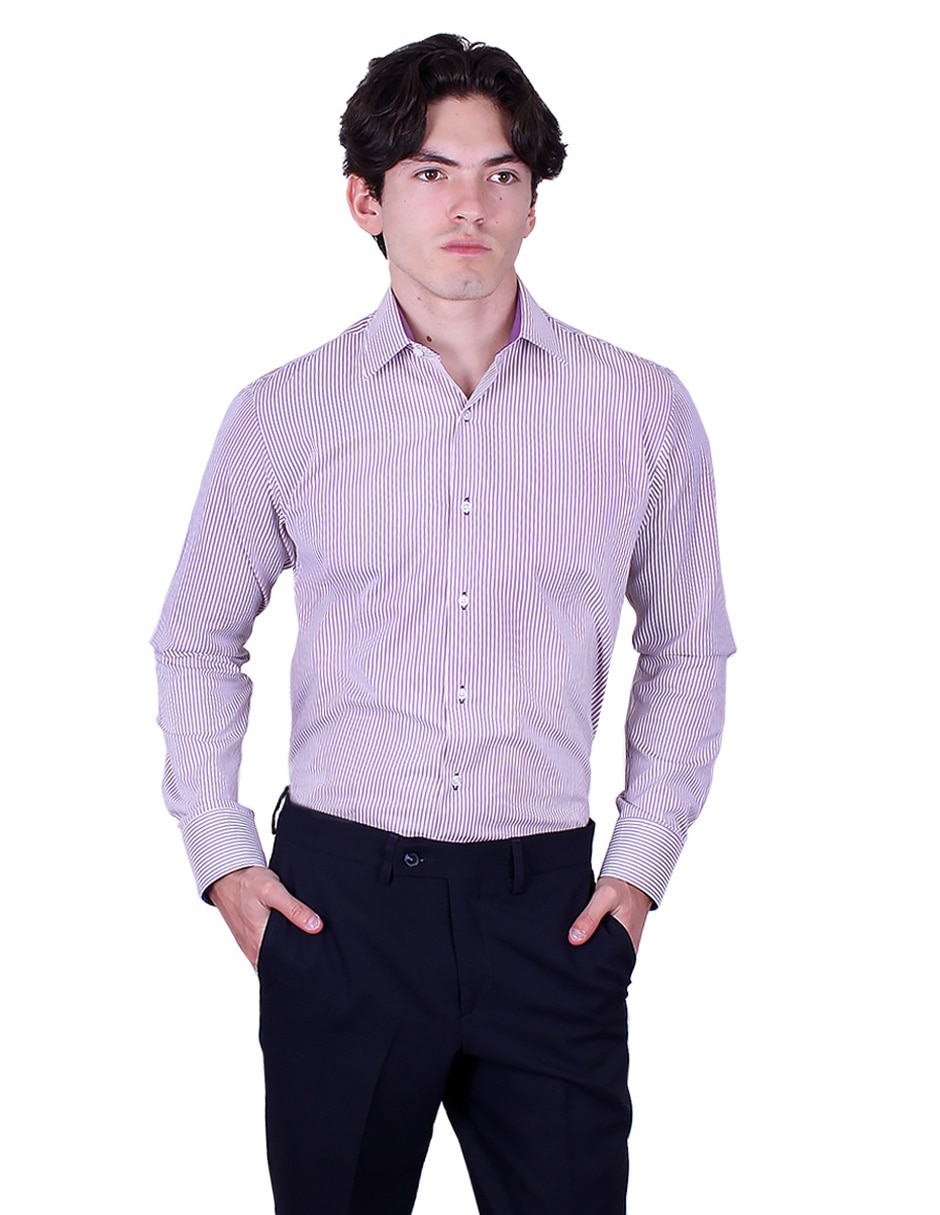 Camisa formal manga larga para hombre