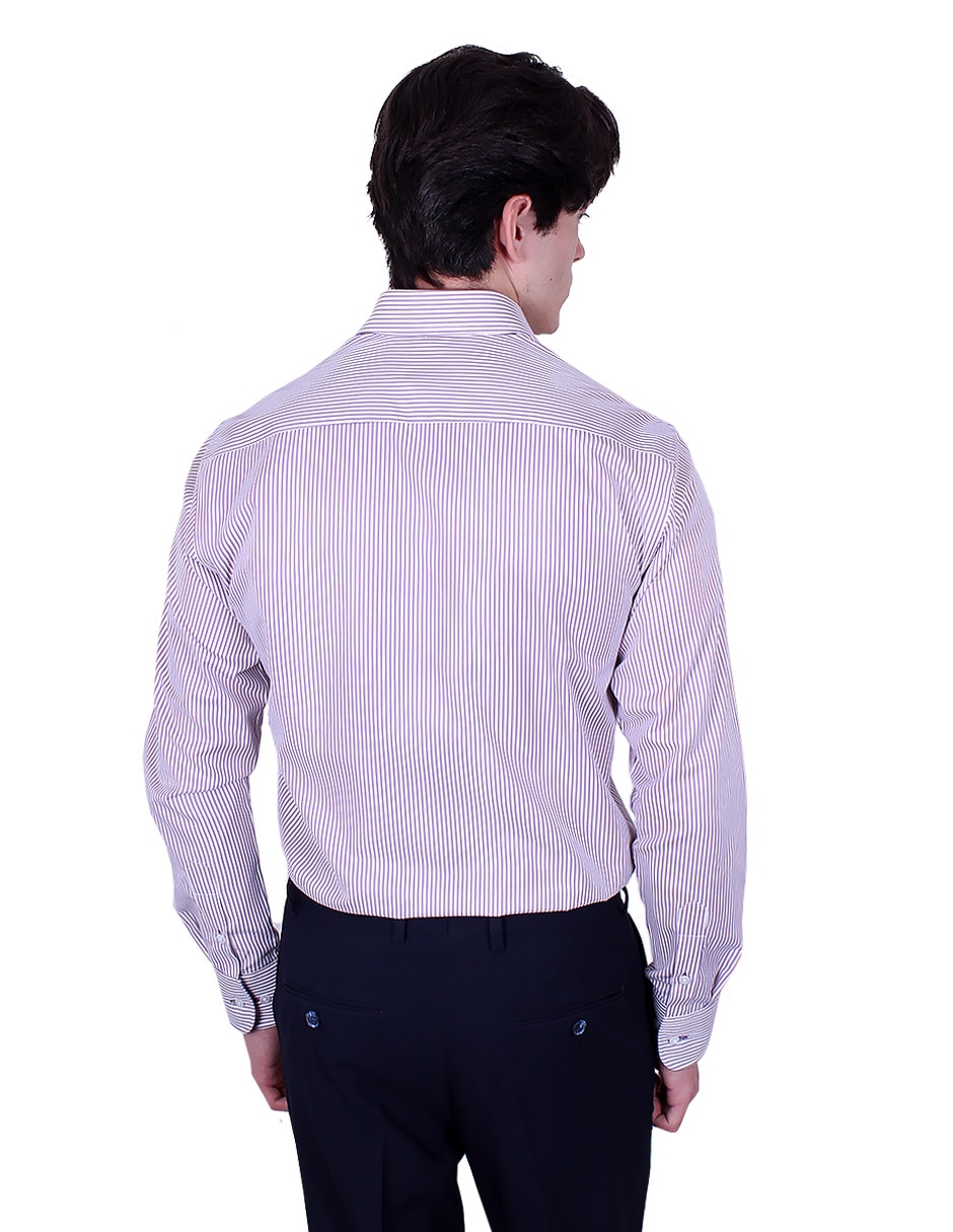 Camisa formal manga larga para hombre 4