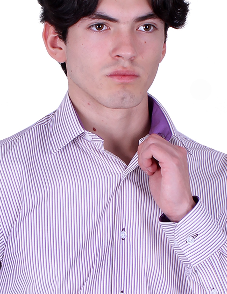 Camisa formal manga larga para hombre 3