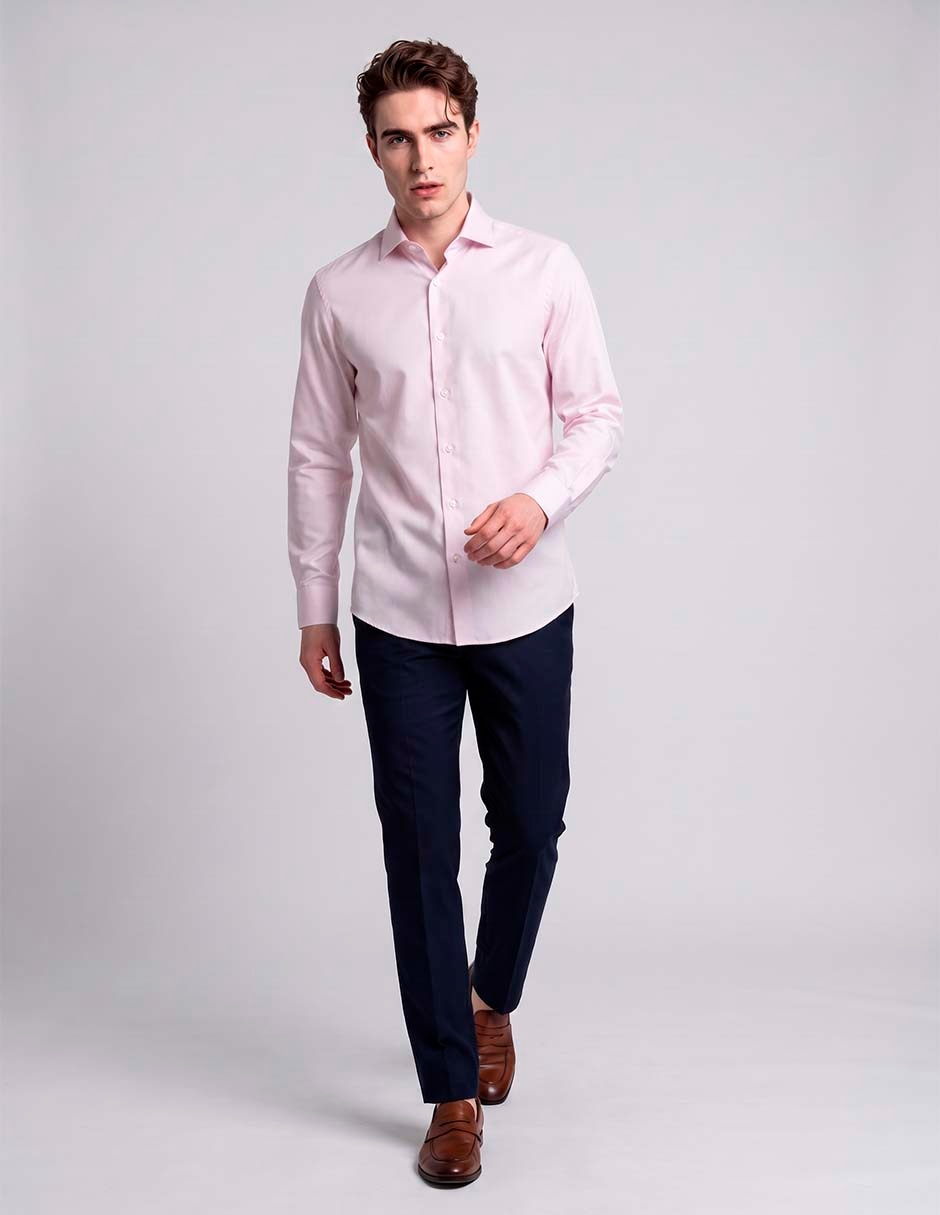 Camisa casual manga larga para hombre