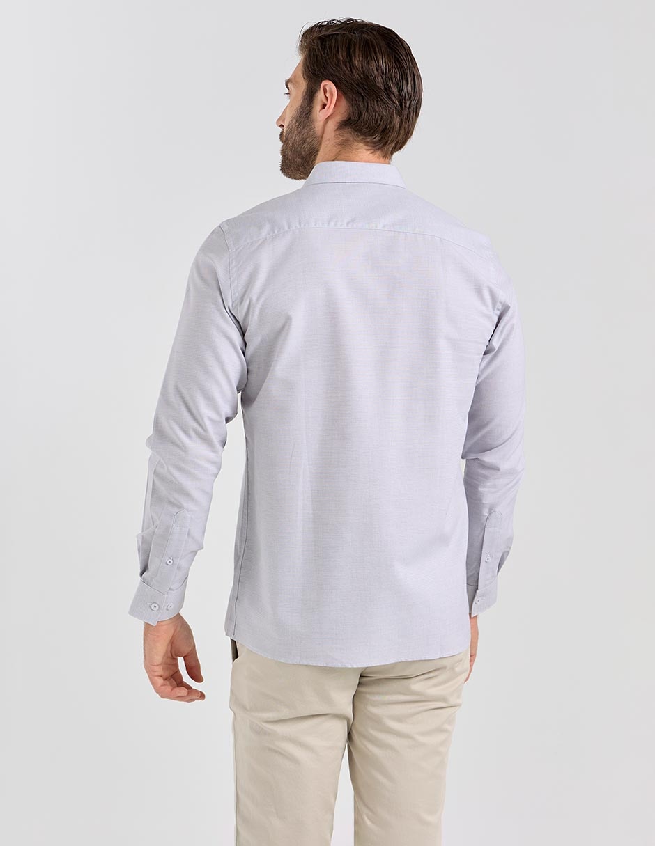Camisa casual manga larga para hombre 3