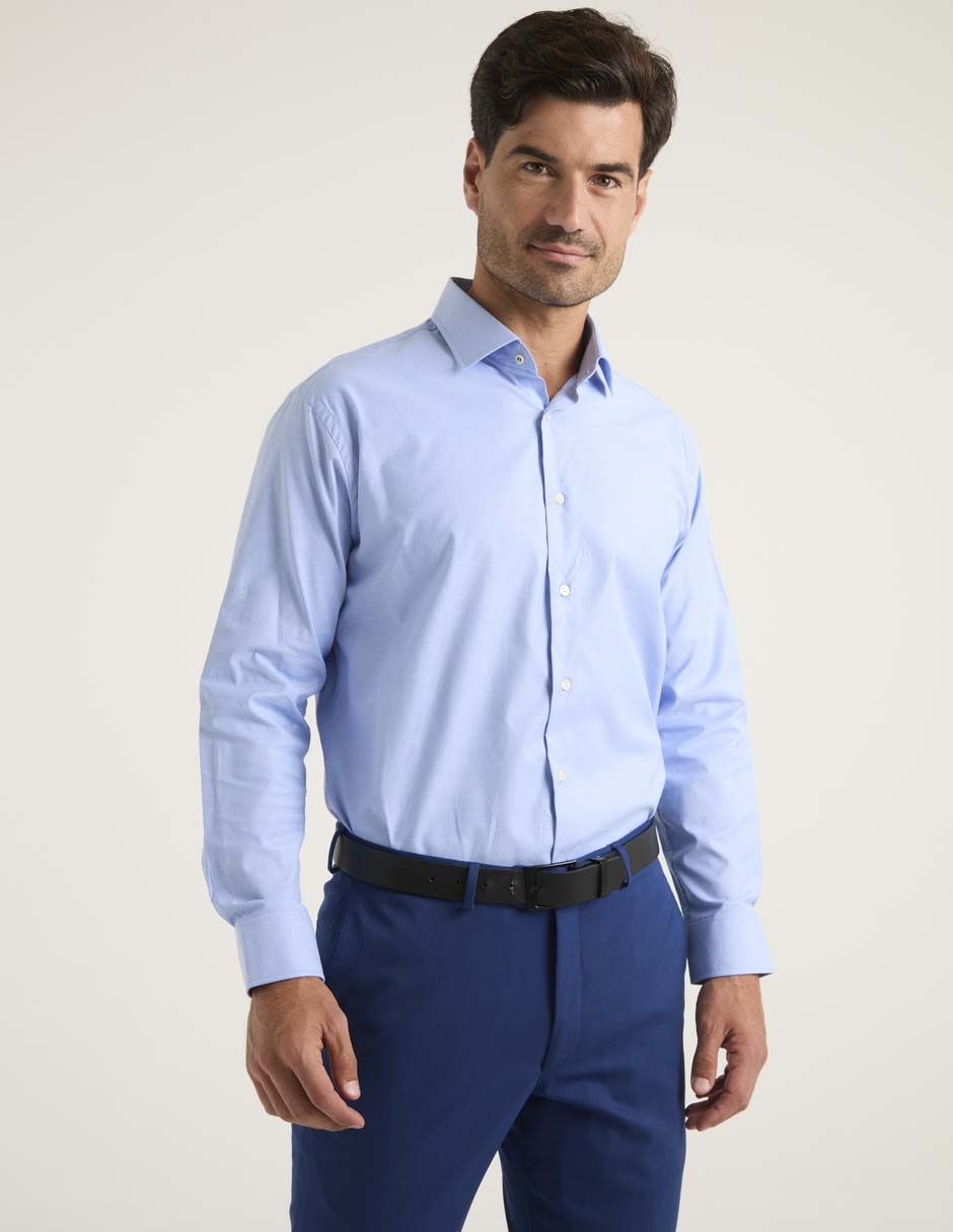 Camisa formal manga larga para hombre