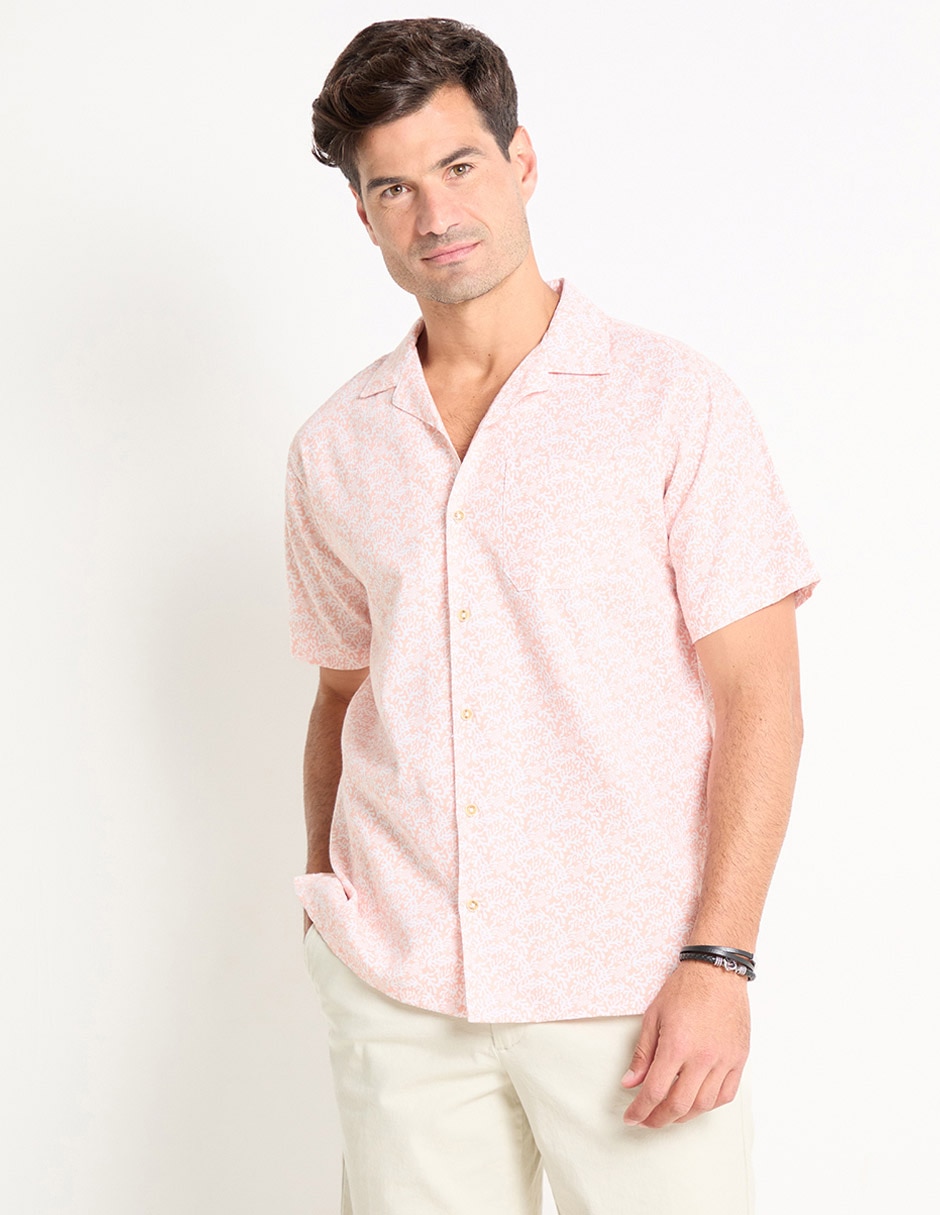 Camisa formal manga corta para hombre