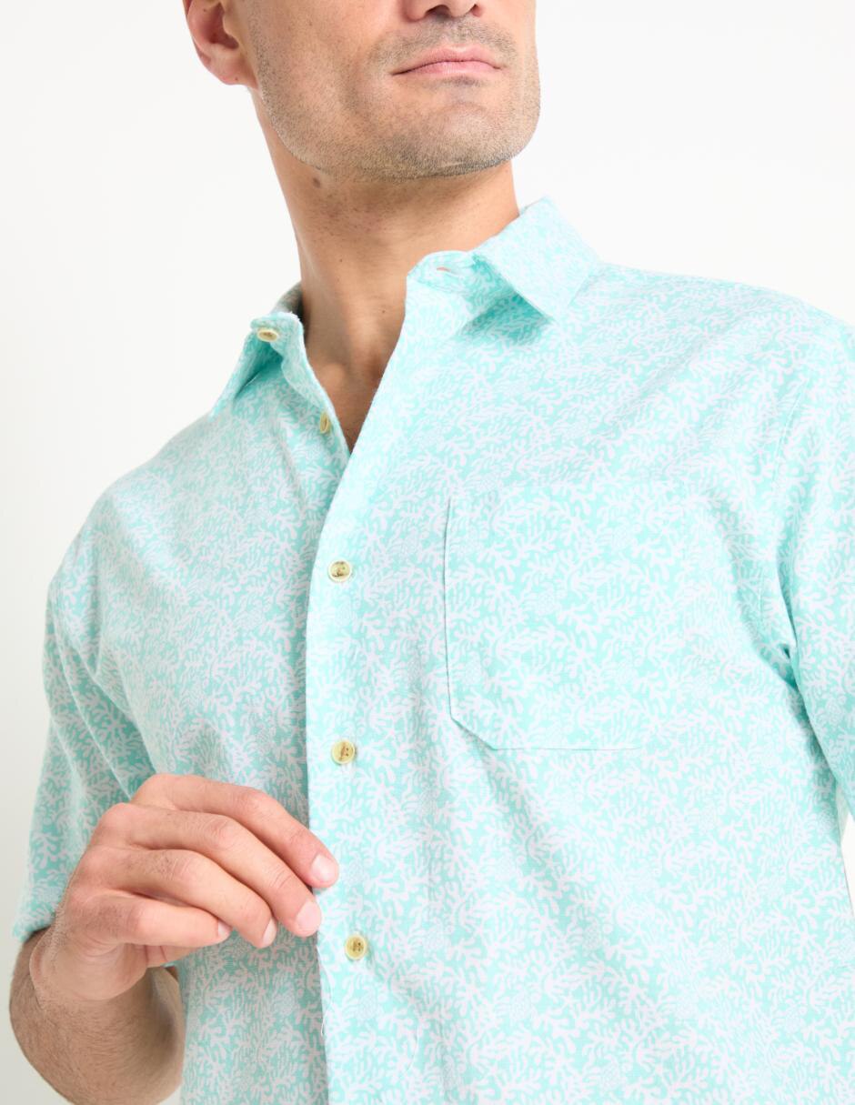Camisa formal manga corta para hombre 4