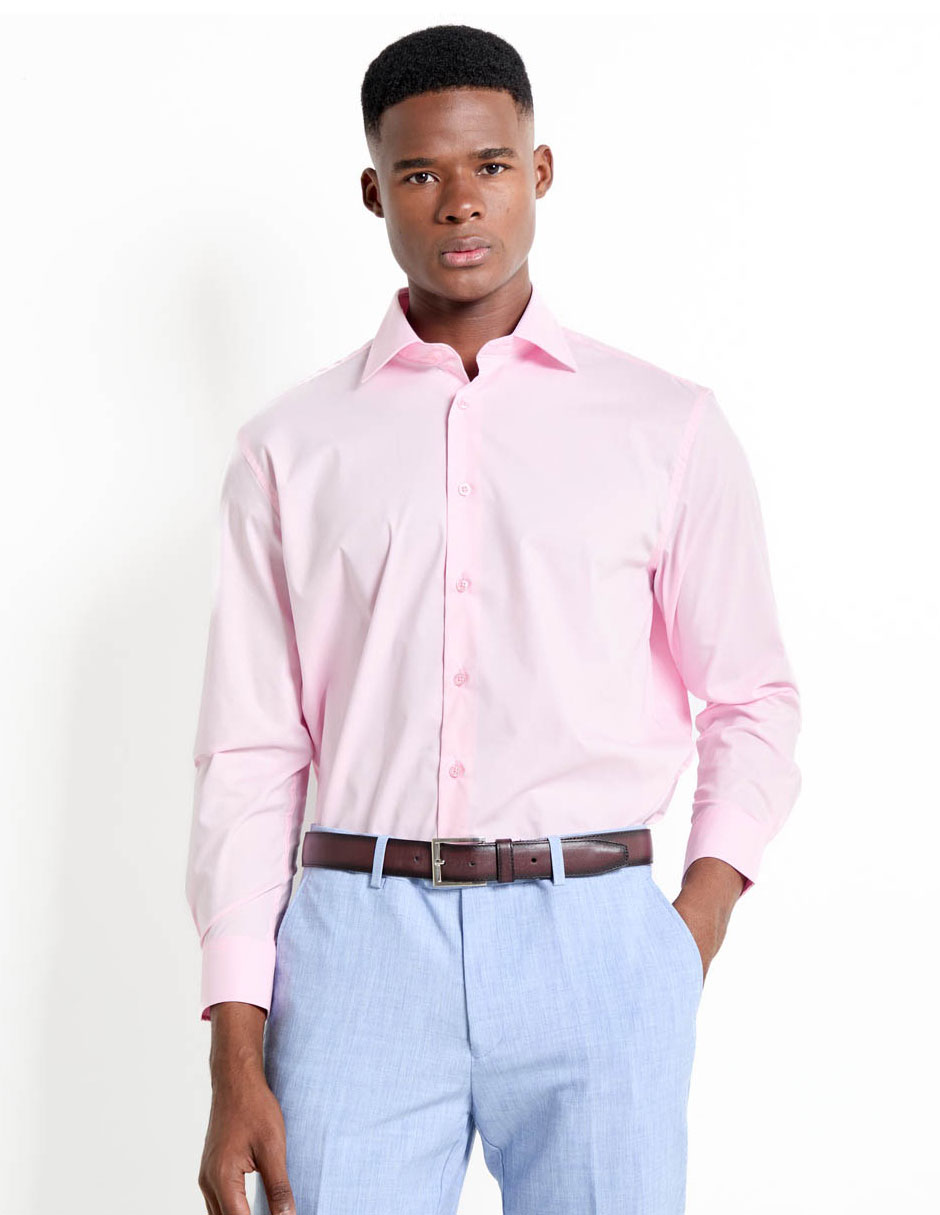 Camisa casual de algodón manga larga para hombre