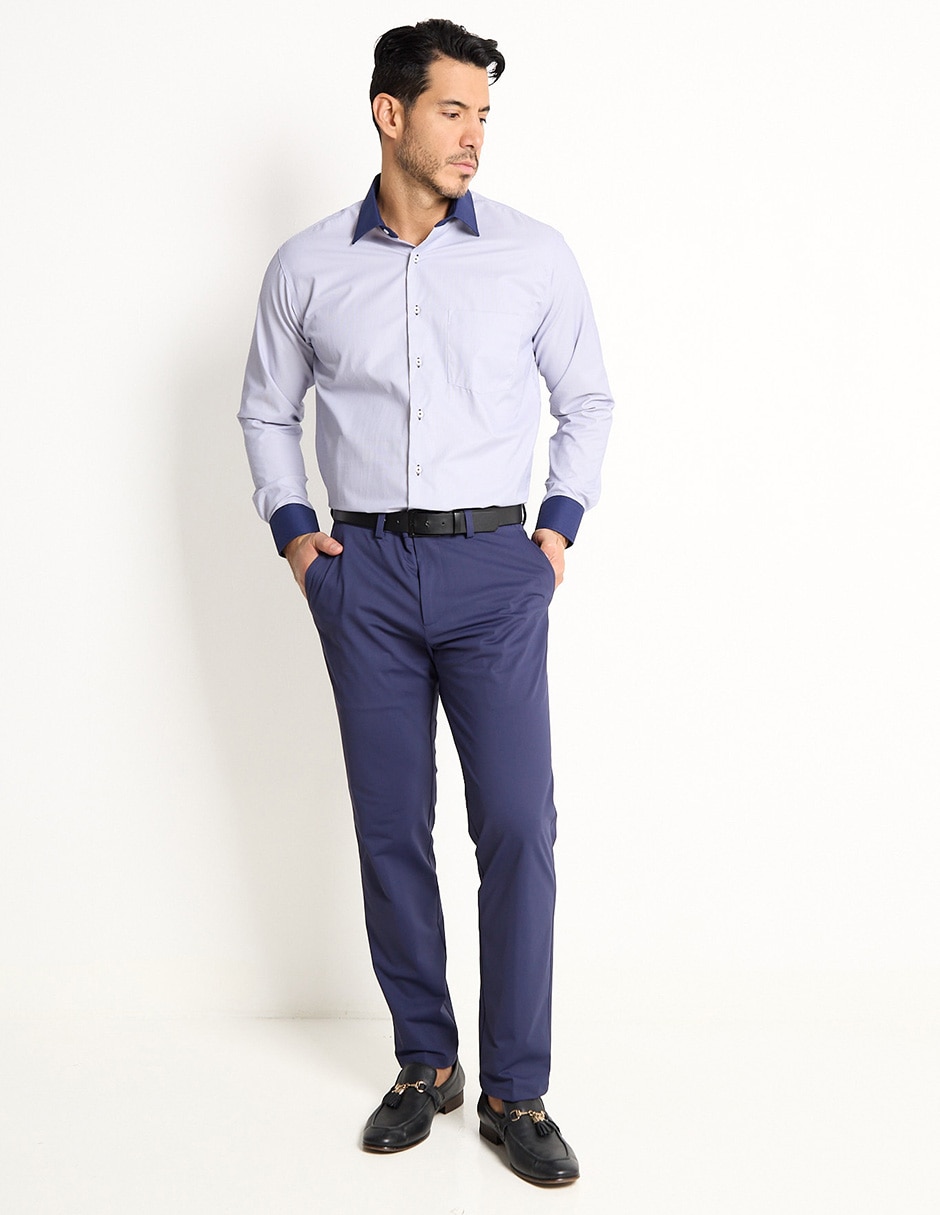 Camisa formal manga larga para hombre