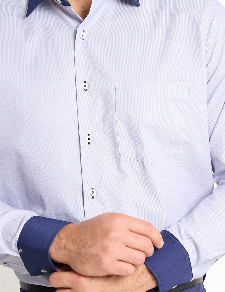 Camisa formal manga larga para hombre