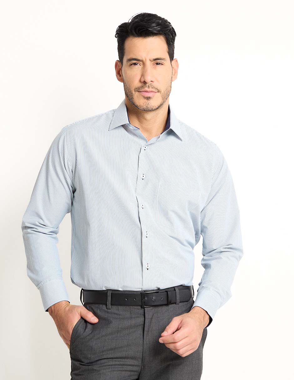 Camisa formal de algodón manga larga para hombre Camisa formal de algodón manga larga para hombre