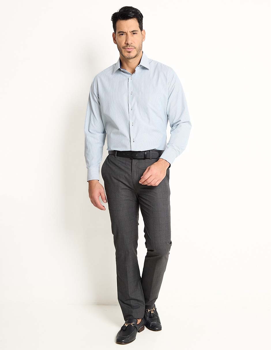Camisa formal de algodón manga larga para hombre 3