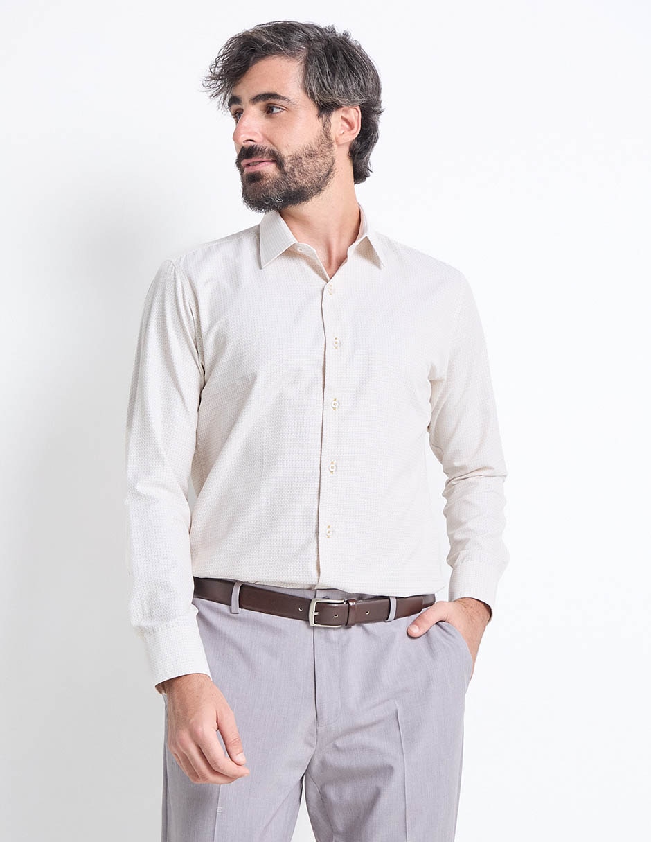 Camisa formal manga larga para hombre
