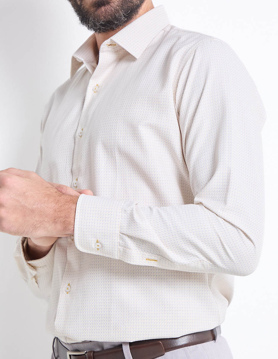 Camisa formal manga larga para hombre 4