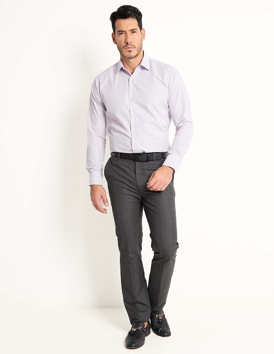 Camisa formal manga larga para hombre 3